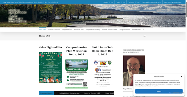 Security scan screenshot of https://villageofgreenwoodlake.gov/