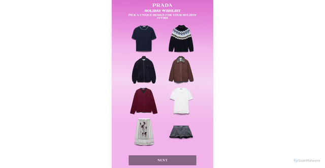 Security scan screenshot of https://pradaholiday25uk.cards.guud.tv