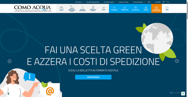 Security scan screenshot of https://www.comoacqua.it
