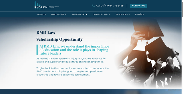 Security scan screenshot of https://www.rmdlaw.com/scholarship/
