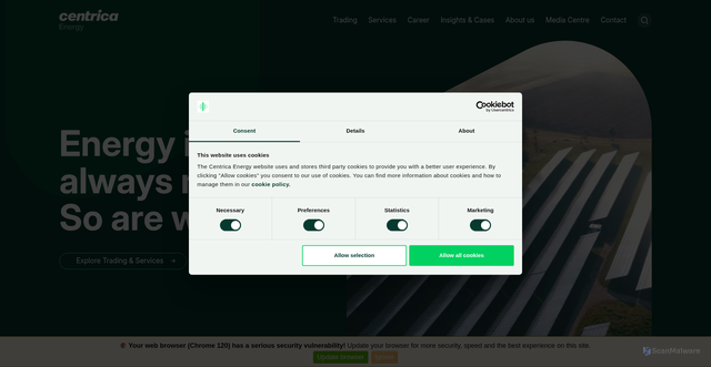 Security scan screenshot of https://neasenergy.com