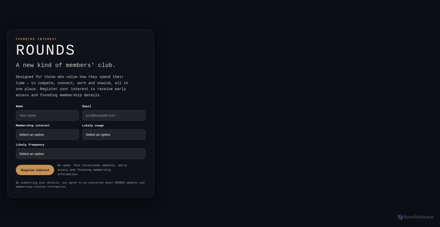 Security scan screenshot of https://roundsclub.pages.dev/