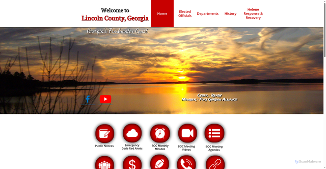 Security scan screenshot of https://lincolncountyga.gov/