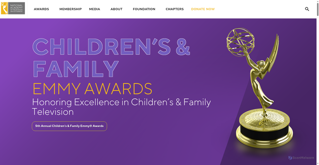Security scan screenshot of https://theemmys.tv/childrens/