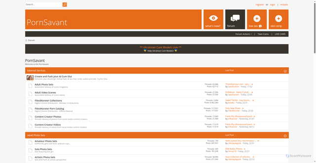 Security scan screenshot of https://pornsavant.com