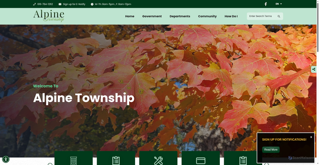 Security scan screenshot of https://alpinetwp.gov/