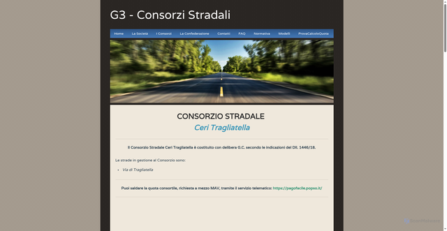 Security scan screenshot of http://www.consorzistradali.it/ceri.html