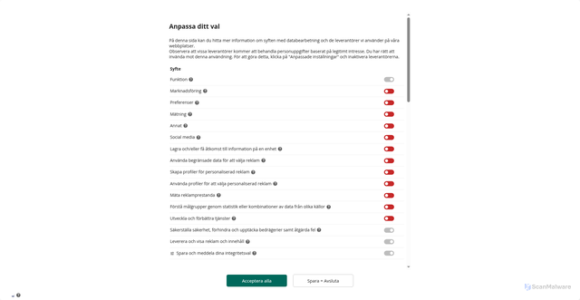 Security scan screenshot of https://www.studentum.se/yrkesguiden/?utm_source=user.com&utm_medium=email&utm_campaign=nyhetsbrev-kortayh-23juni&__ca__chat=11zjixs0difj