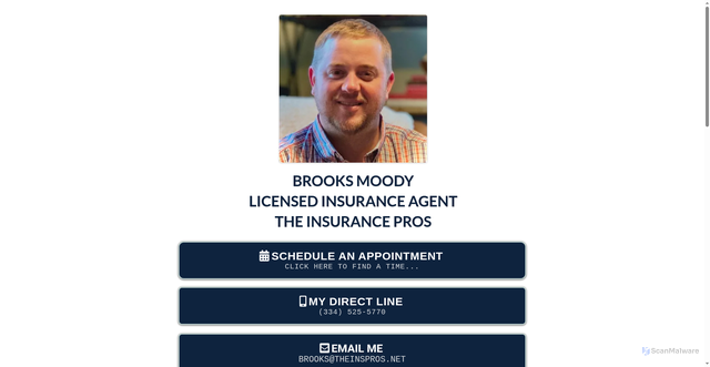 Security scan screenshot of https://bmoody.my-agent-appt.com/digital-business-card