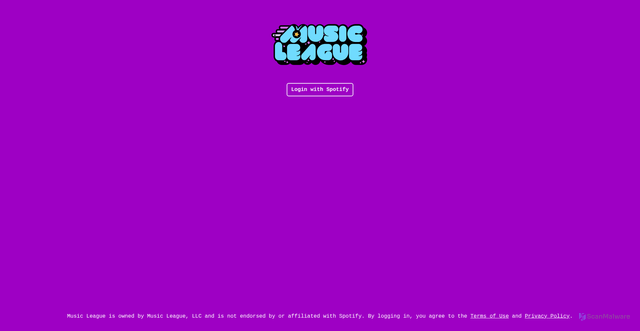 Security scan screenshot of https://app.musicleague.com