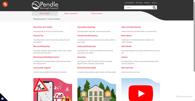 Security scan screenshot of https://www.pendle.gov.uk/