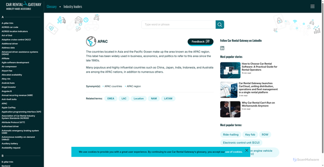 Security scan screenshot of https://www.carrentalgateway.com/glossary/apac/