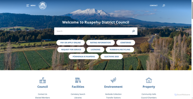 Security scan screenshot of https://www.ruapehudc.govt.nz/