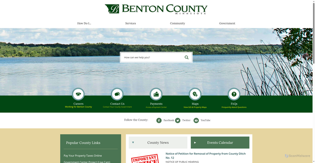 Security scan screenshot of https://bentoncountymn.gov/