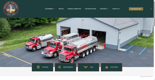 Security scan screenshot of https://spencertwpmi.gov/