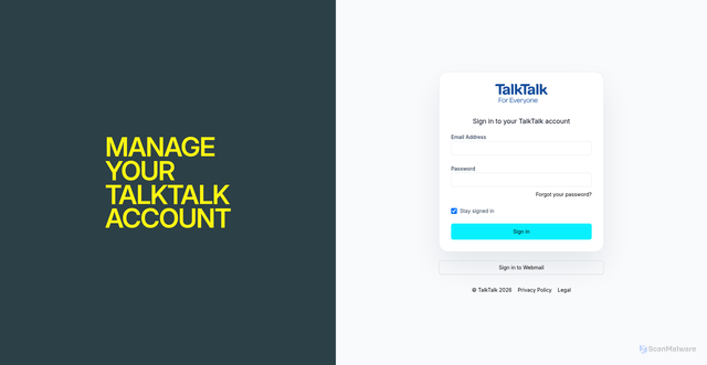 Security scan screenshot of http://talktalknet.netlify.app/