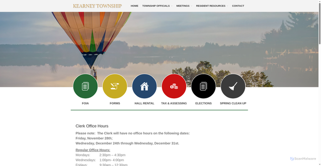 Security scan screenshot of https://kearneytownship.org/