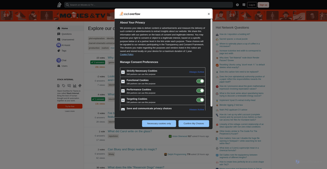 Security scan screenshot of https://movies.stackexchange.com