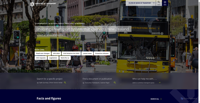 Security scan screenshot of https://www.transport.govt.nz/