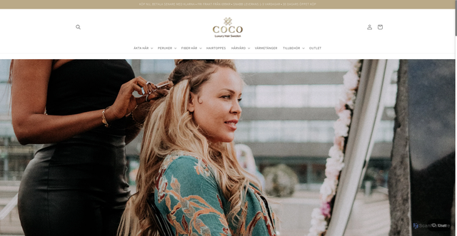 Security scan screenshot of https://cocohair.se