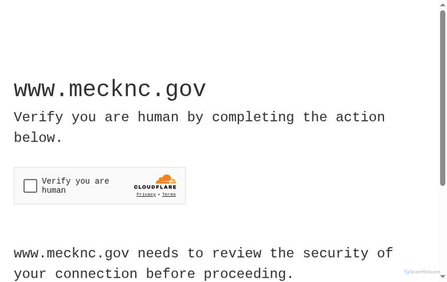 Security scan screenshot of https://www.mecknc.gov/