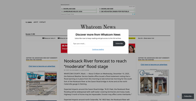Security scan screenshot of https://whatcom-news.com/nooksack-river-forecast-to-reach-moderate-flood-stage_233287/