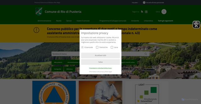 Security scan screenshot of https://www.muehlbach.it/it
