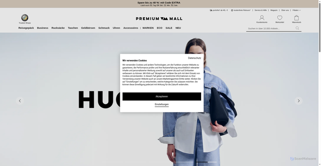 Security scan screenshot of https://premium-mall.com