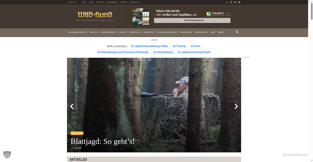 Security scan screenshot of https://wildundhund.de