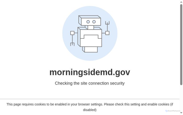 Security scan screenshot of https://morningsidemd.gov/