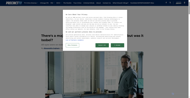 Security scan screenshot of https://precincttv.com/major-death-fbi-season-8-premiere-isobel-rhodes