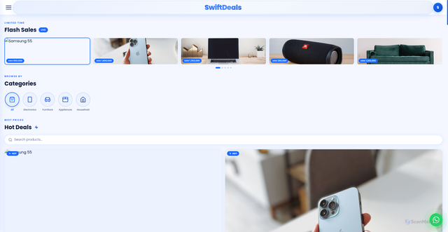 Security scan screenshot of https://swiftdeals-z7mlvi9s66.edgeone.app/