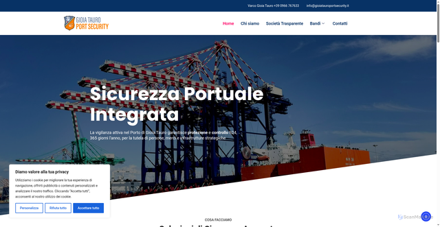 Security scan screenshot of https://www.gioiatauroportsecurity.it/