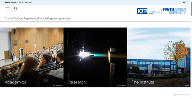 Security scan screenshot of https://www.iot.rwth-aachen.de