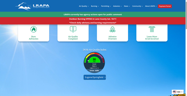 Security scan screenshot of https://www.lrapa-or.gov/