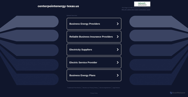 Security scan screenshot of https://centerpointenergy-texas.us/
