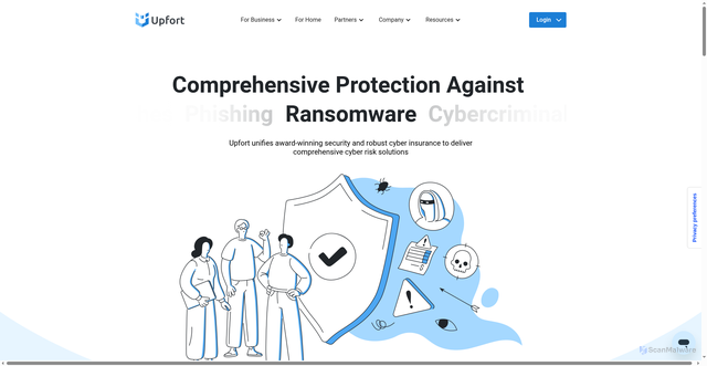 Security scan screenshot of https://upfort.com