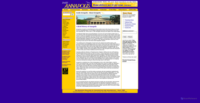 Security scan screenshot of https://www.insideannapolis.com/aboutannapolis.html