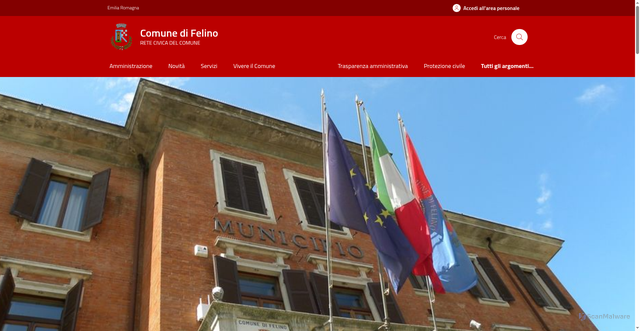 Security scan screenshot of https://www.comune.felino.pr.it/