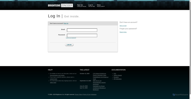 Security scan screenshot of https://app.zencoder.com