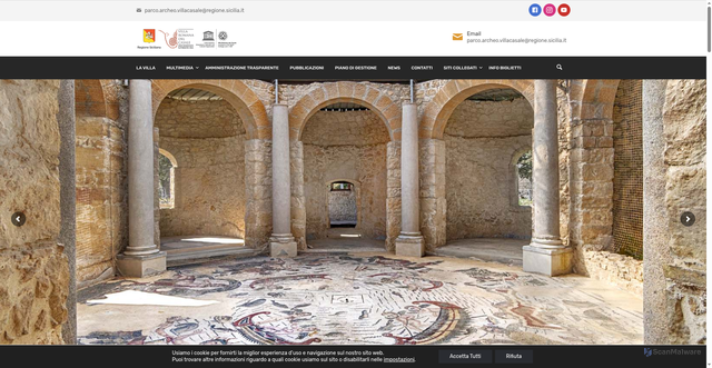 Security scan screenshot of https://www.villaromanadelcasale.it