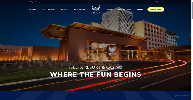 Security scan screenshot of https://www.isleta.com/