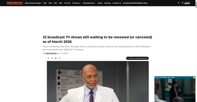 Security scan screenshot of https://hiddenremote.com/22-broadcast-tv-shows-still-waiting-renewed-canceled-march-2026