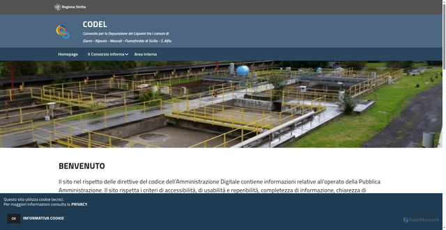 Security scan screenshot of https://www.consorzioservizidepurazioneliquami.it/hh/index.php