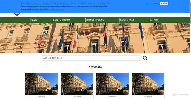 Security scan screenshot of https://www.provincia.imperia.it/