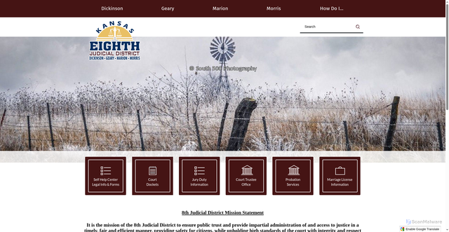 Security scan screenshot of https://8thkscourts.gov/