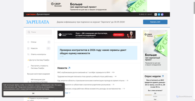 Security scan screenshot of https://zarplata-online.ru