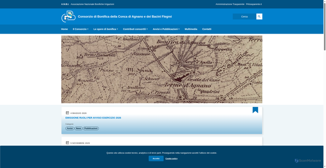 Security scan screenshot of https://www.bonificagnanoeflegrei.it