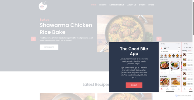 Security scan screenshot of https://www.thegoodbite.co.uk
