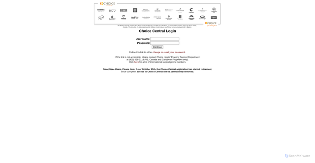 Security scan screenshot of https://apps.choicecentral.com